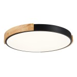 Фото 3 SLE201342-01 Светильник потолочный Черный, Светлое дерево/Белый LED 1*40W 3000K/4000K/6000K DELIA