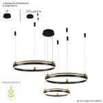 Фото 4 Люстра Crystal Lux FERNANDO SP158W LED BLACK/GOLD