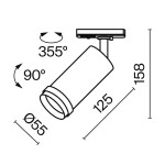 Фото 3 Трековый светильник Technical TR021-1-124K-Z-B