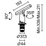 Фото 5 Трековый светильник Technical TR108-4-10W3K-DS-B