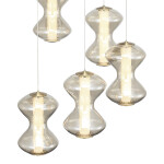 Фото 1 SL6136.233.01 Светильник подвесной ST-Luce золото/коньячный LED 1*28W 3000K СПАЙН