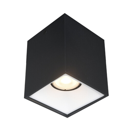 Фото ST168.452.01 Светильник потолочный Черный GU10 1*50W IP20 L82,5xW82,5xH104 220V Без ламп Накладные светильники