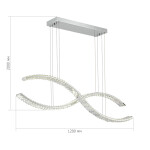 Фото 1 SL6206.103.50 Светильник подвесной ST-Luce Хром/Прозрачный LED 1*50W 3000K АЦЕНО