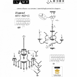 Фото 2 Светильник подвесной iLamp Diamond 6071-8 GD+CL