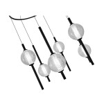 Фото 2 SL6120.403.06 Светильник подвесной ST-Luce Черный/Прозрачное кракелированное стекло LED 6*8,5W 3000K PEEK