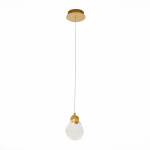 Фото SL6104.203.01 Подвес ST-Luce Золотистый/Прозрачный,С пузырьками воздуха LED 1*3W 3000K МОНТЕЧЕЛИО