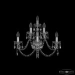 Фото 2 Бра хрустальные 1402B/3+2+1/240 Ni Bohemia Ivele Crystal