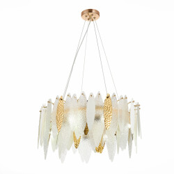 Фото SL1224.203.08 Люстра подвесная ST-Luce Золотистый/Прозрачный, Белый E14 8*60W ЛАСТРА