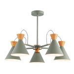 Фото SLE125112-05 Светильник потолочный Серый, Золотистый/Серый, Темное дерево E14 5*40W MODICA