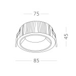 Фото 1 ST755.548.07 Св-к встр. Белый LED 1*7W 4000K 630Lm Ra80 120° IP20 D85xH45 100-240V Встраиваемые светильники