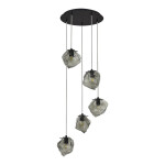 Фото 2 SL1175.403.05 Светильник подвесной ST-Luce Черный/Серо-зеленый E14 5*40W PORTICI