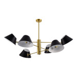 Фото 4 SLE1253-343-06 Светильник подвесной Латунь/Черный, Белый E14 6*60W NORBI