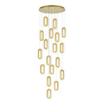 Фото SL6506.203.18 Светильник подвесной ST-Luce Золотистый/Золотистый, Прозрачный LED 18*9W 3000K ЛУНГО