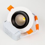 Фото 1 CLD001NW4 Альфа Бел+Черный Св-к Встр. LED 7W*3500K