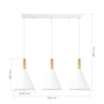 Фото 1 SLE1255-503-03 Светильник подвесной Белый/Белый E27 3*40W ARKET