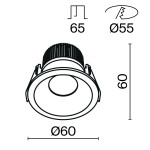 Фото 1 Встраиваемый светильник Technical DL034-01-06W4K-B