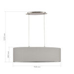 Фото 1 SLE300533-03 Светильник подвесной Никель/Серый, Серебристый E27 3*40W BRESCIA