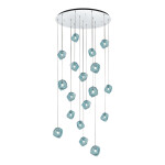 Фото 2 SL1175.113.18 Светильник подвесной ST-Luce Хром/Светло-голубой E14 18*40W PORTICI