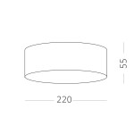 Фото 1 ST606.432.27 Светильник потолочный Черный LED 1*27W 3000K 2 430Lm Ra>90 120° IP20 D220xH55 185-265V Накладные светильники