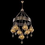 Фото 3 CL419165 Каир Мозаика Янтарь Люстра