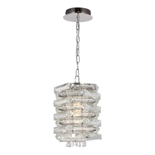 Фото SL6137.103.01 Светильник подвесной ST-Luce никель/прозрачный E14 1*40W СТРОЦЦИ