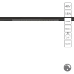 Фото Магнитный трековый светильник Arte Lamp OPTIMA 0.1-10V A7497PL-1BK