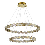 Фото 4 SL6009.203.02 Люстра подвесная ST-Luce Хром/Прозрачный,Янтарный LED 1*45W 3000K DIAMANTA