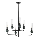 Фото 3 SL1244.403.06 Светильник подвесной ST-Luce черный/прозрачный E14 6*40W МЕДЕА