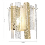 Фото 1 SL1636.201.02 Бра ST-Luce Золотистый/Белый, Золотистый E14 2*40W SCOLARE