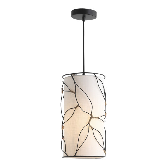 Фото SL6228.403.01 Светильник подвесной ST-Luce Черный/Бежевый E27 1*60W ROOT