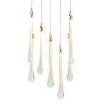 Фото 3 Подвесной светильник Teardrop 7 gold