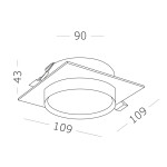 Фото 1 ST258.418.01 Св-к встр. Черный GX53 1*50W IP20 L109xW109xH43 220V Без ламп Встраиваемые светильники