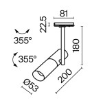 Фото 3 Трековый светильник Technical TR005-1-GU10-B