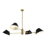 Фото 2 SLE1253-343-04 Светильник подвесной Латунь/Черный, Белый E14 4*60W NORBI