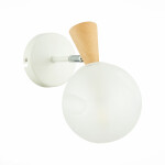 Фото 2 SLE220701-01 Светильник настенный Белый, Светлое дерево/Белый E14 1*40W CATANIA