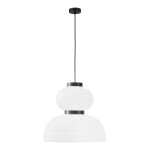 Фото SLE6021-523-02 Светильник подвесной черный/белый D400*H380mm E27 2*60W LYKKE