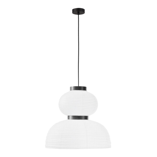 Фото SLE6021-523-02 Светильник подвесной черный/белый D400*H380mm E27 2*60W LYKKE