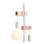 Фото 3 SL1142.505.01 Светильник напольный Белый, Светлое дерево E27 2*60W BAGETTI