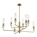 Фото 2 SL1244.303.08 Светильник подвесной ST-Luce латунь/прозрачный E14 8*40W МЕДЕА