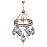 Фото 3 CL419166 Каир Мозаика Синяя Люстра