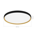 Фото 1 SLE1810-402-01 Светильник потолочный Черный, Золотистый/белая LED 1*42W 4000K HELST