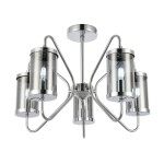 Фото 3 SLE102302-05 Светильник потолочный Хром/Дымчатый E14 5*40W VALIERI