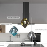 Фото 1 Светильник подвесной Crystal Lux NUESTRO SP1 CHROME/BLUE