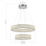 Фото 1 SL6008.103.02 Люстра подвесная ST-Luce Хром/Хром LED 2*50W 3000K LATOZZO