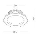 Фото 2 ST752.548.24 Св-к встр. Белый LED 1*24W 4000K 1 920Lm Ra80 100° IP44 D165xH54 100-240VV Встраиваемые светильники