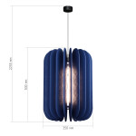 Фото 1 SL3004.433.01 Светильник подвесной ST-Luce Черный/Синий E27 1*60W СЕНТИТО