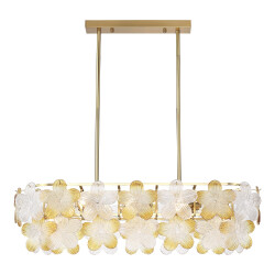 Фото SL6240.203.08 Светильник подвесной ST-Luce золотистый/Прозрачный, янтарный E14 8*60W ТЕНДЕРО