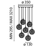 Фото 1 Подвесной светильник Maytoni MOD254PL-07BS