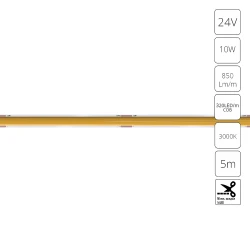 Фото Светодиодная лента 24V 10W/m 3000К 5м IP20 Arte Lamp LANE A2432005-01-3K