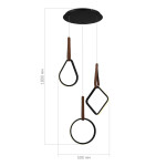 Фото 1 SL6131.403.36 Светильник подвесной ST-Luce Черный/Черный, Терракотовый LED 1*36W 4000K SHAPE